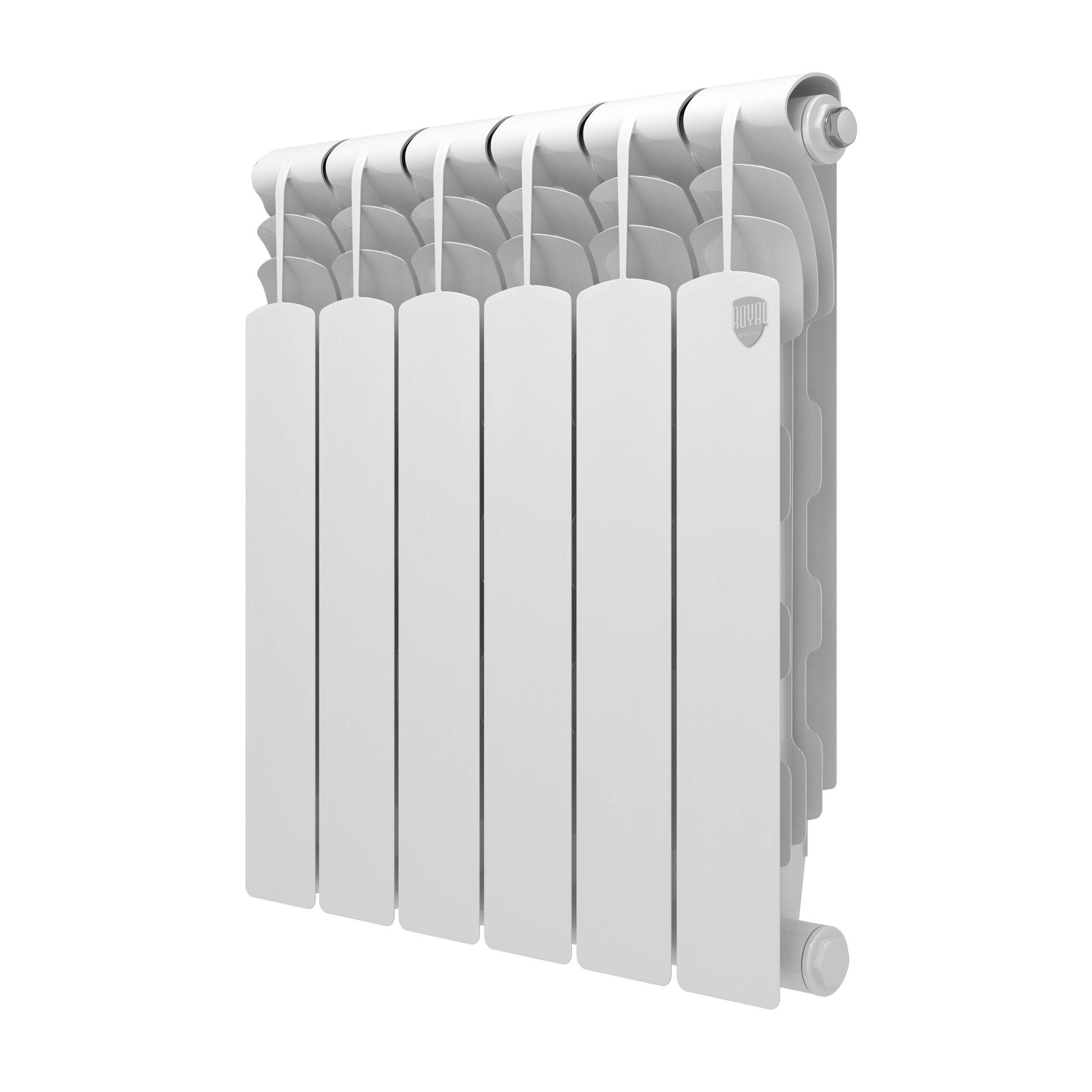 Радиатор биметаллический Royal Thermo Revolution B 500 6 секций боковое подключение 1682420
