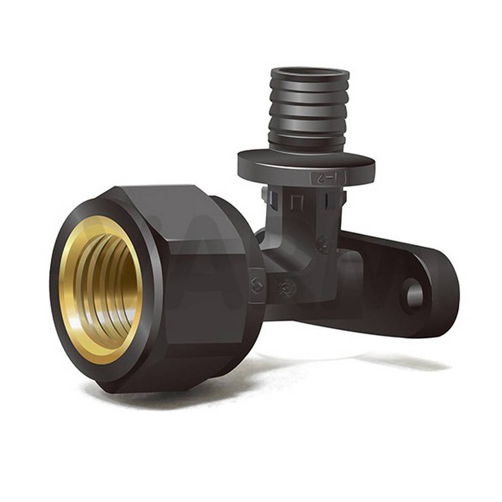 Угольник аксиальный VARMEGA Slide-fit 20x3/4 ВР с креплением VM51603