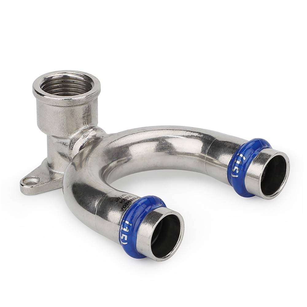 Водорозетка проходная Varmega Inox Press ВР 15x1/2 VM15501