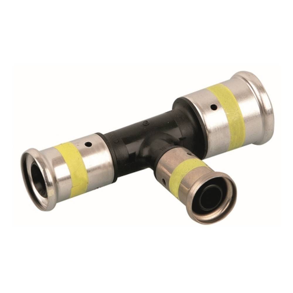 Тройник Henco PVDF пресс переходный (газ) 40x40x32 мм 1647361