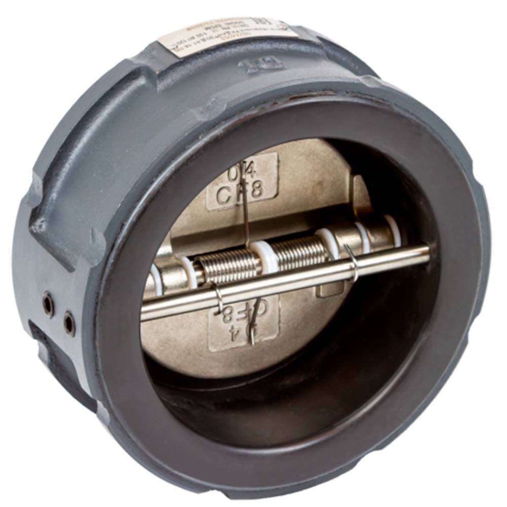 Затвор обратный Ридан ЗОД PN16 DN100 межфланцевый двустворчатый чугун EPDM НС-1447921