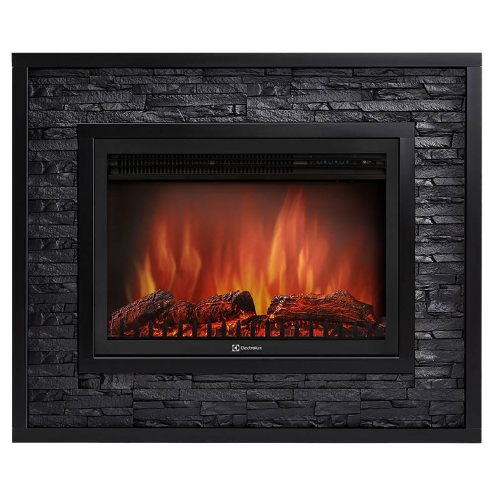 Каминокомплект Electrolux EFP/P-3020LS с порталом Loft 30 камень черный черная эмаль 1249721