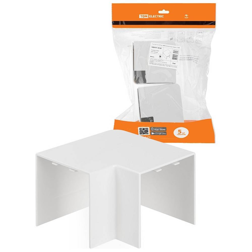 Угол плоский 90° TDM ELECTRIC КМП 60х60 мм 1631873