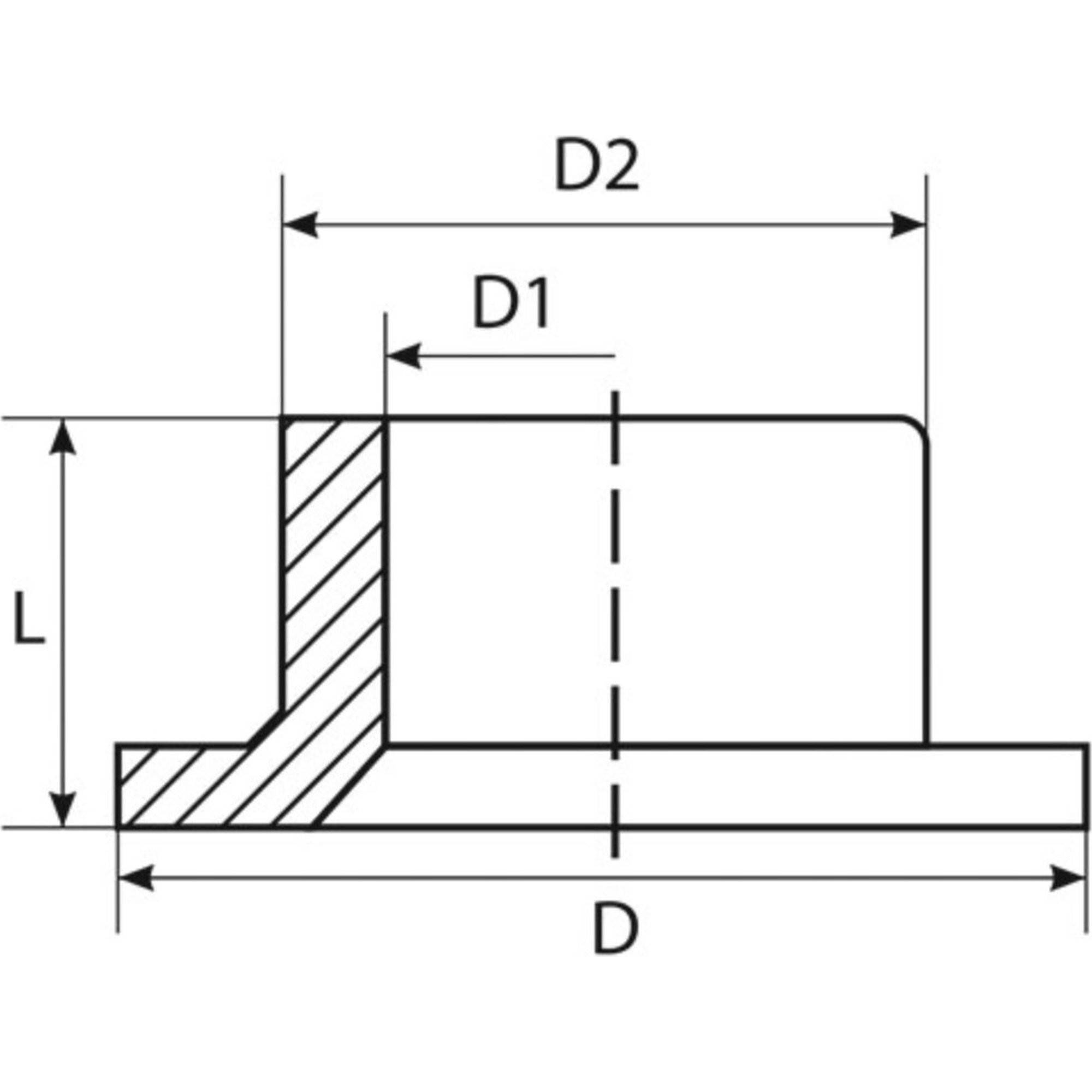 Бурт полипропиленовый TEBO PP-R под фланец 125 мм белый 030090708