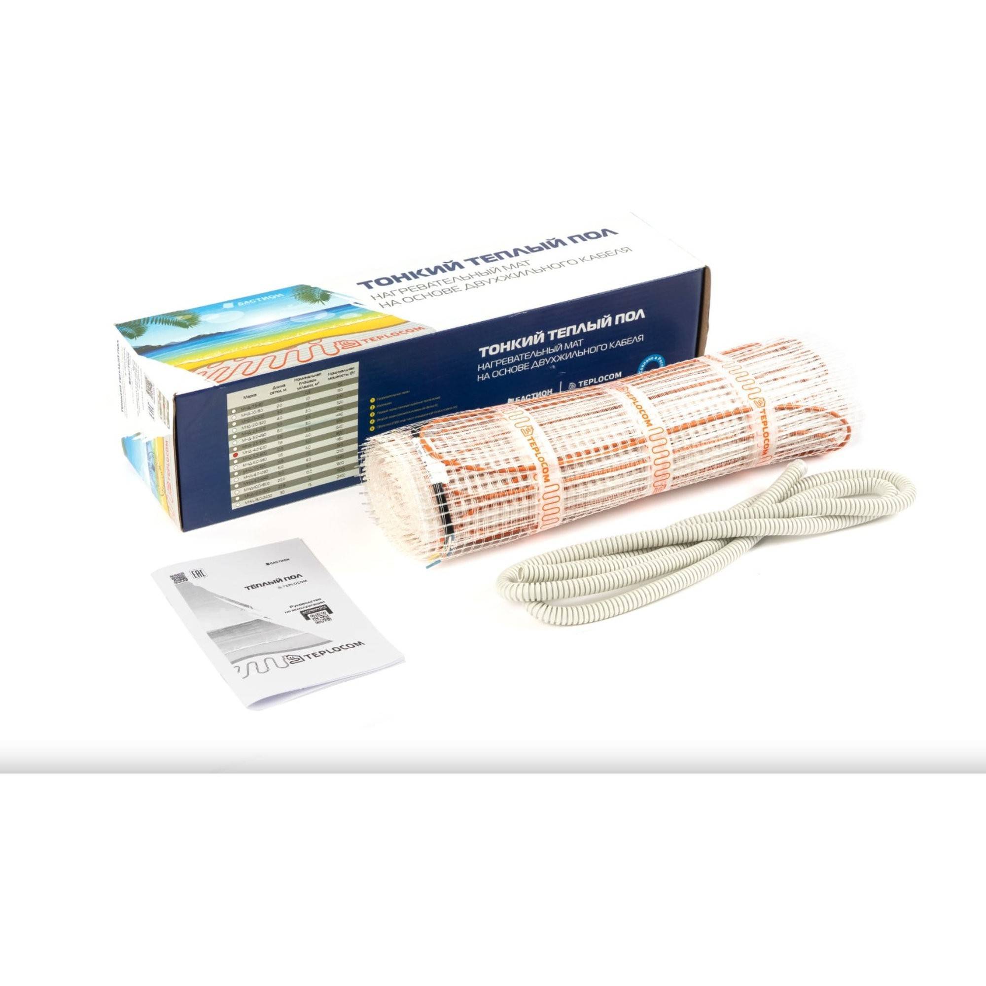 Нагревательный мат двужильный TEPLOCOM МНД-2.0 320 Вт 2.0 м² НС-1603303