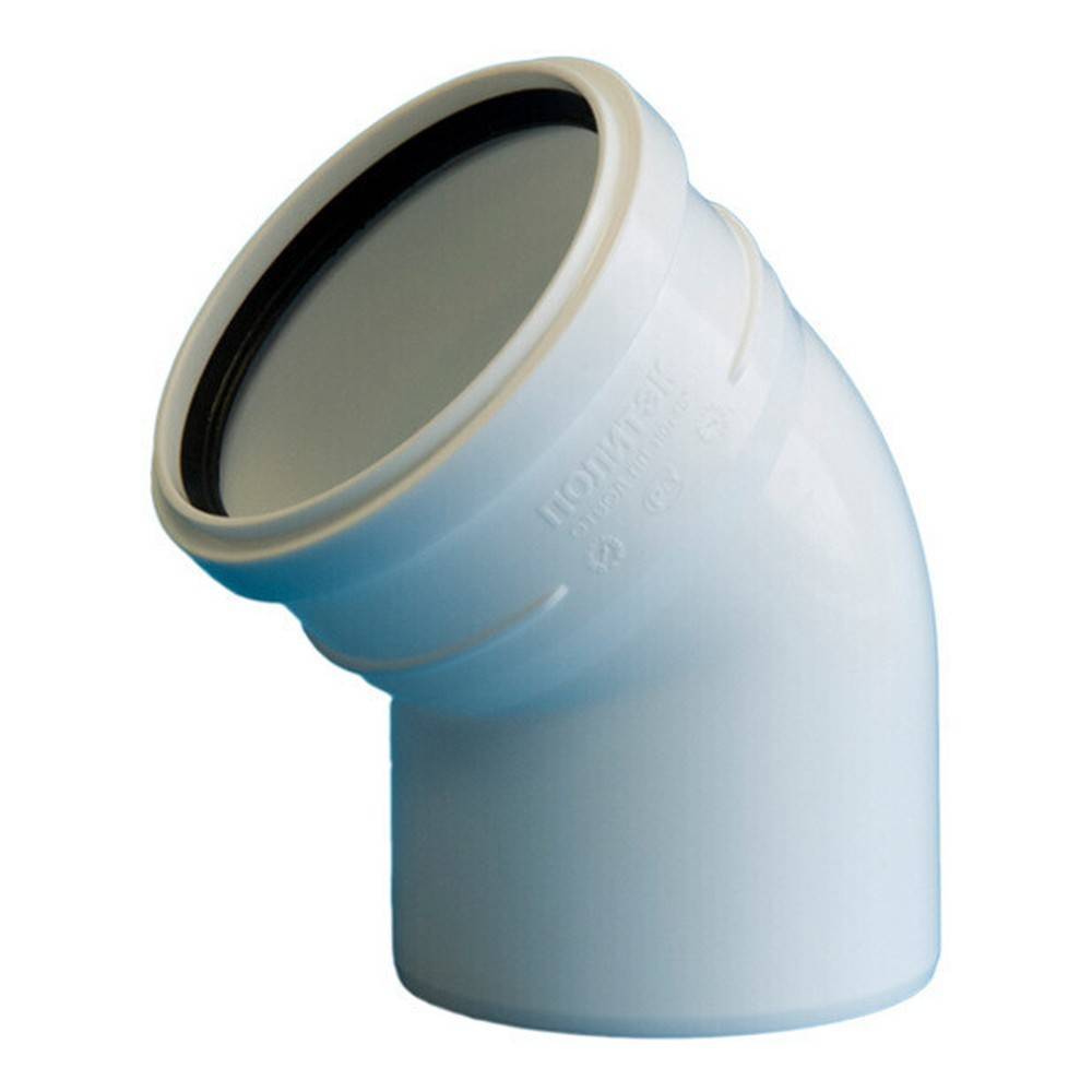 Отвод для бесшумной канализации Политэк 50 мм 45° 1306844
