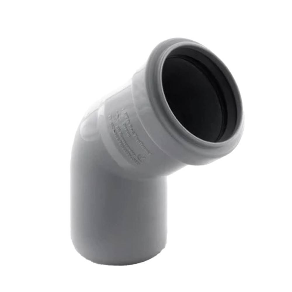 Отвод канализационный РТП 32 мм 45° серый 3245