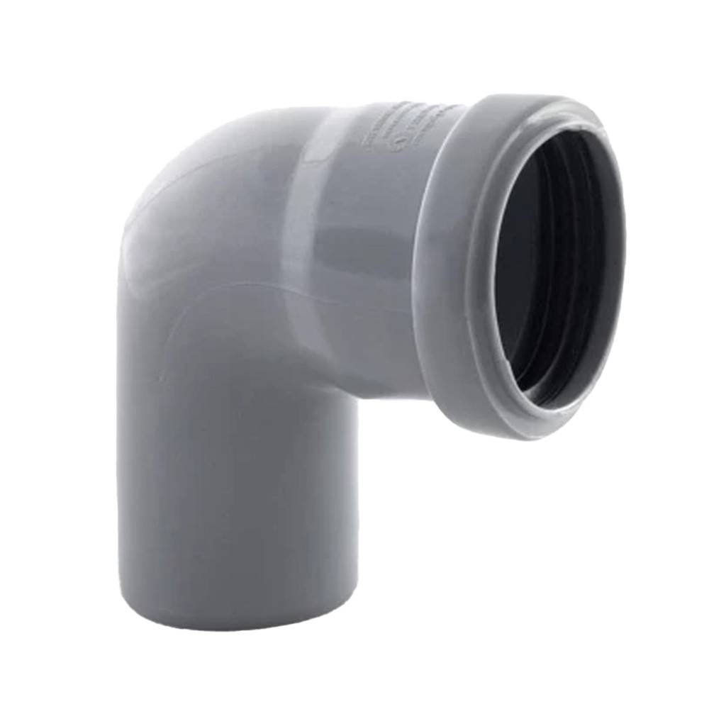Отвод канализационный РТП 32 мм 87° серый 3287