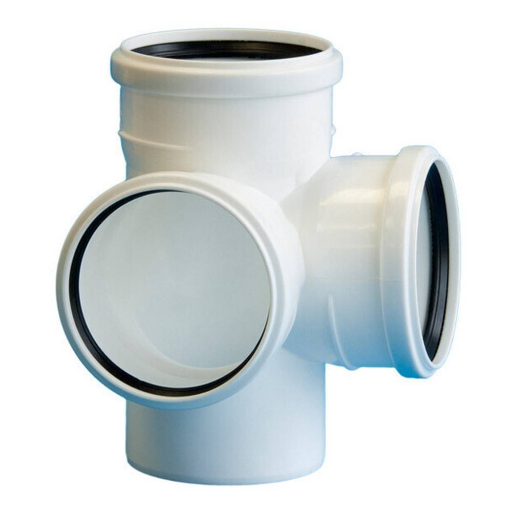 Крестовина двухплоскостная Политэк 110х110х110/87.5° для бесшумной канализации 1306776