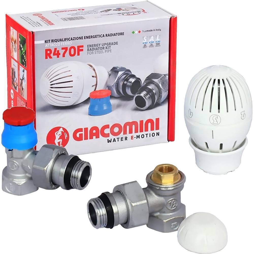 Комплект термостатический Giacomini R470F угловой 1/2 R470FX003