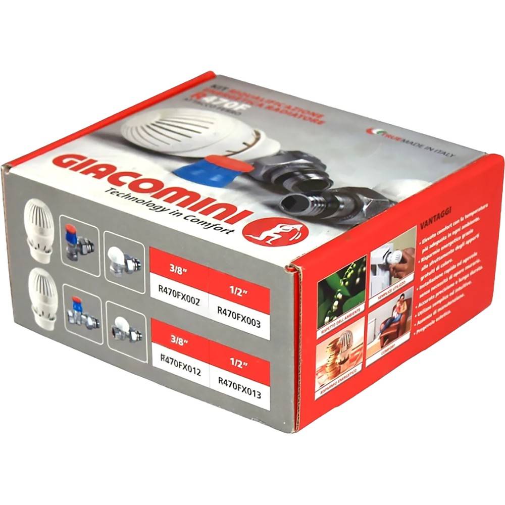 Комплект термостатический Giacomini R470F угловой 1/2 R470FX003