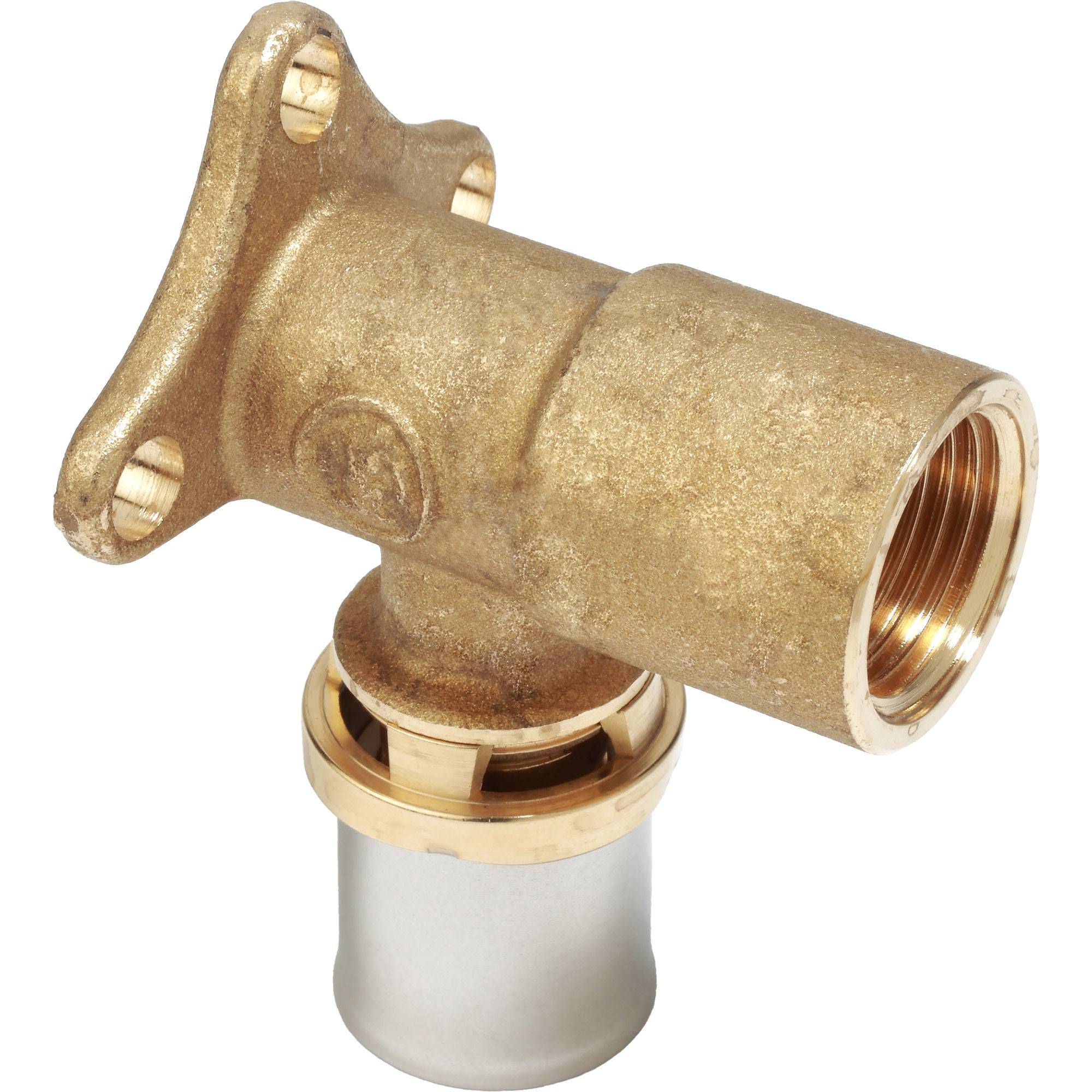 Угольник-пресс Giacomini латунь ВР 16x1/2 с кронштейном RM139Y033