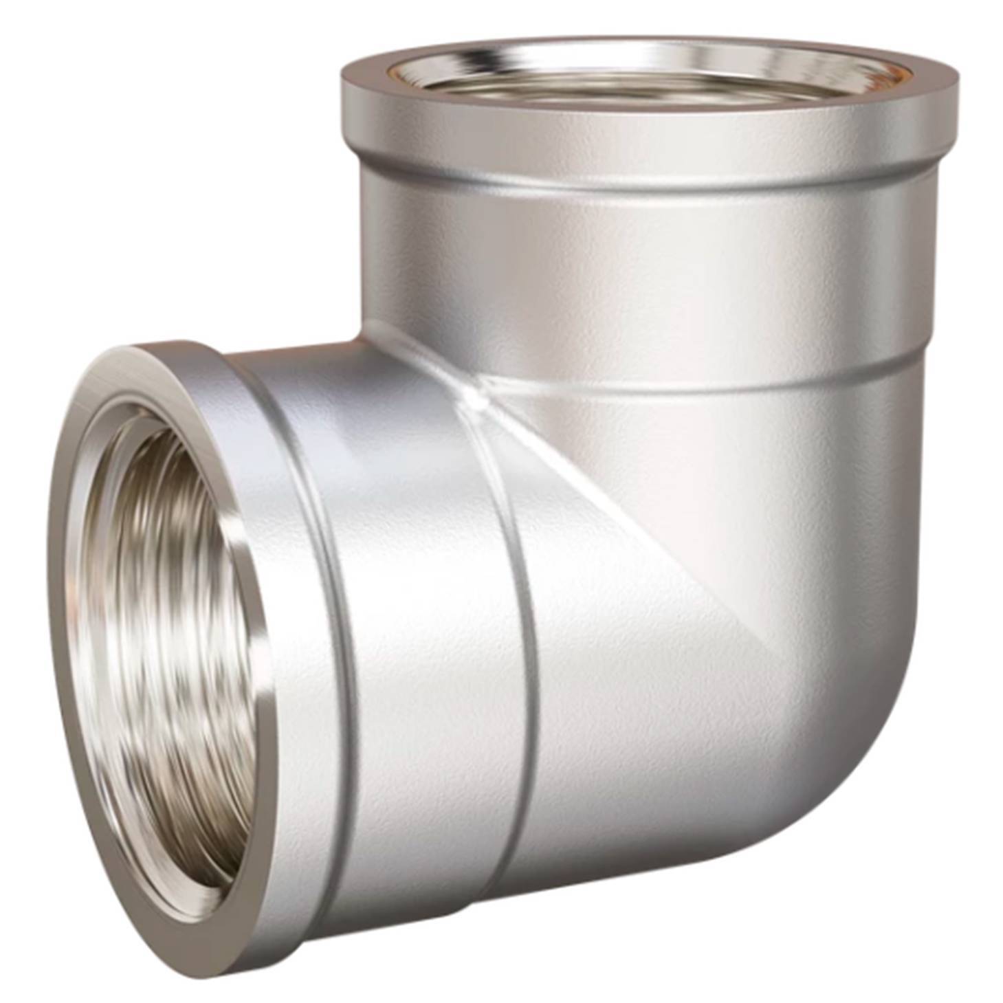 Угольник 90° LD Pride DN25 ВН латунь никелированная 47.90.ВН.25.Н