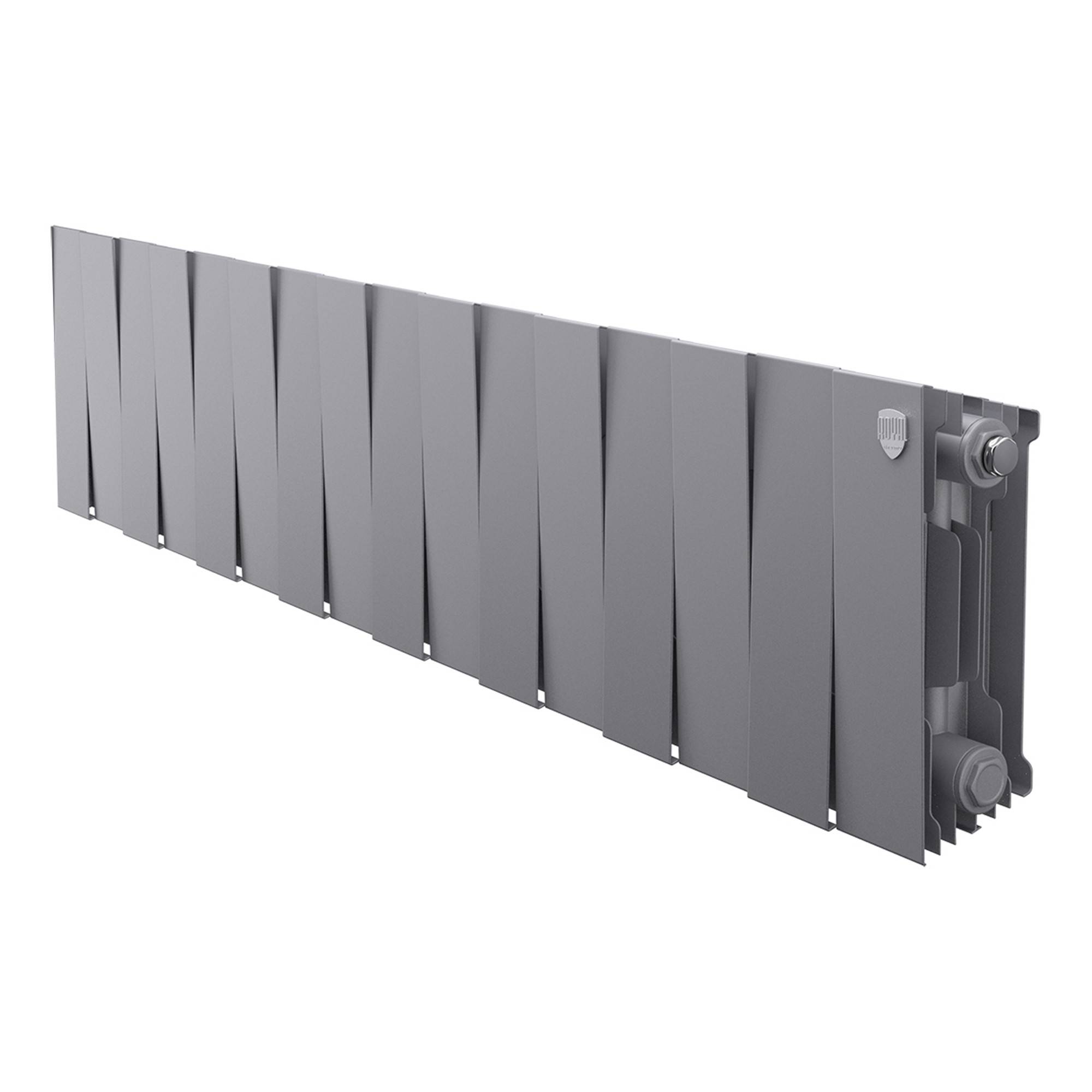 Радиатор биметаллический Royal Thermo PianoForte 200 Серебристый 16 секций боковое подключение НС-1682312