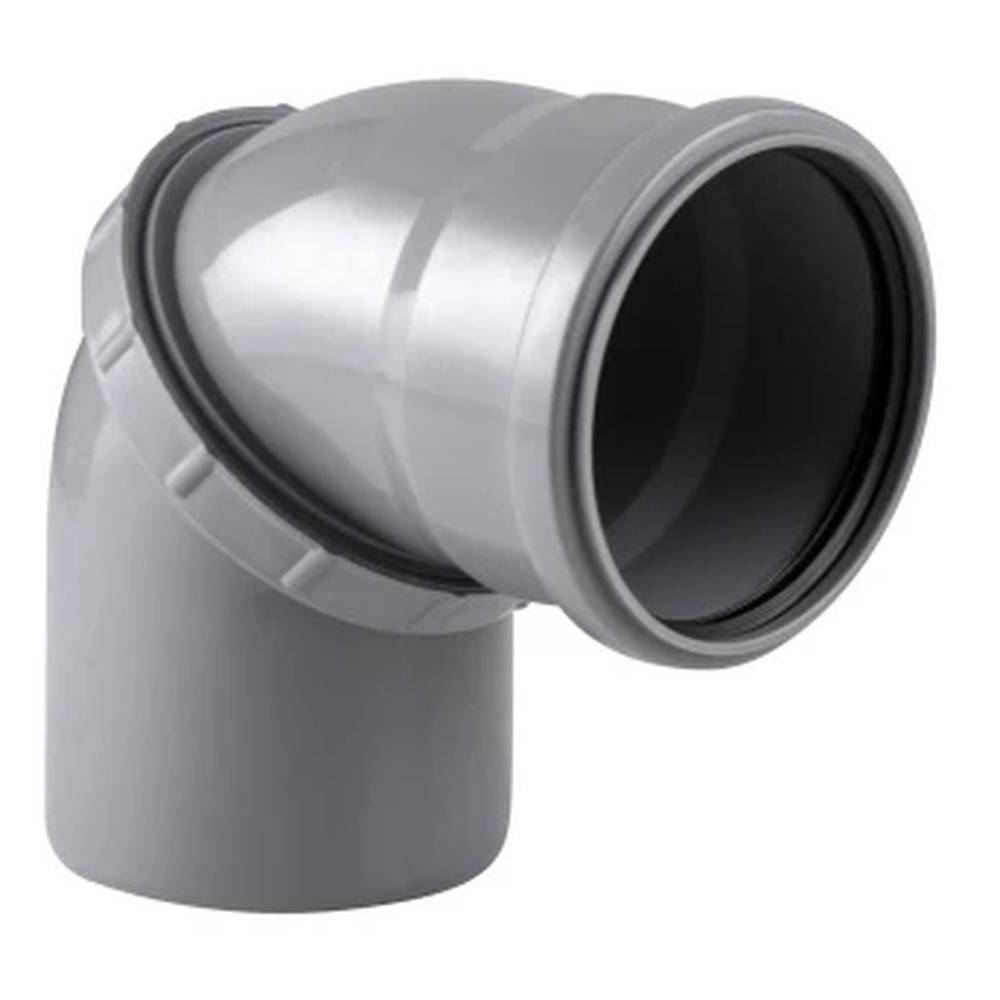Отвод канализационный универсальный РТП 110 мм серый 26110