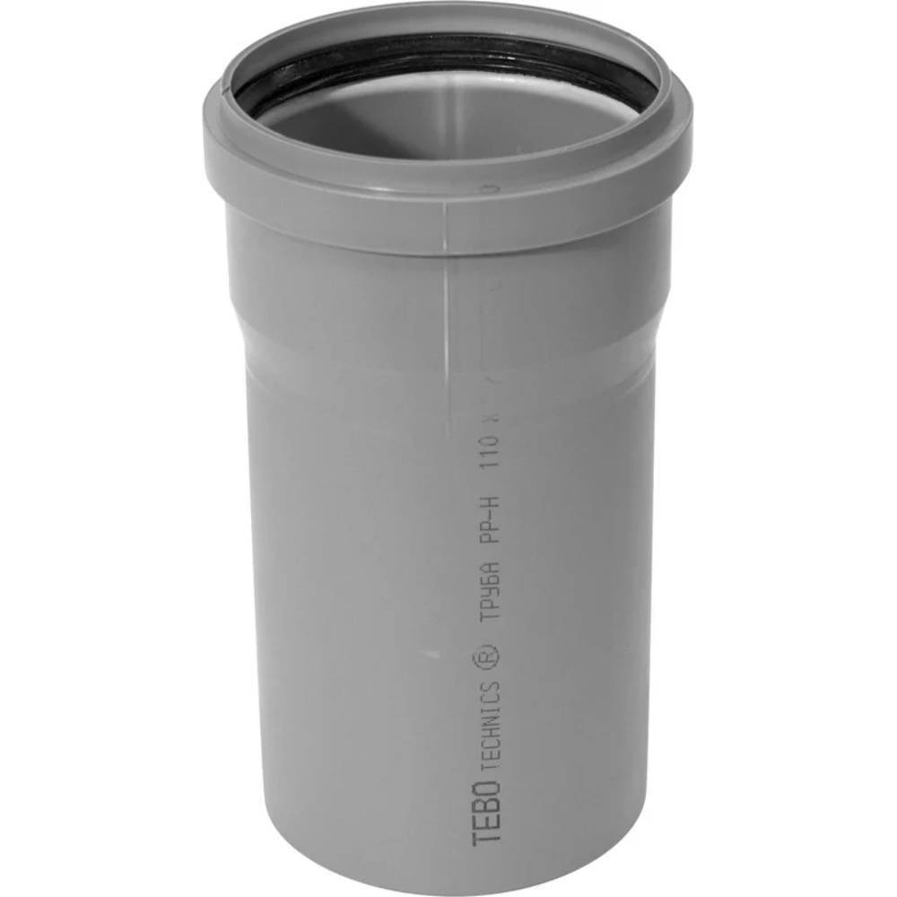 Труба канализационная внутренняя TEBO 40x250 мм серая 013010110