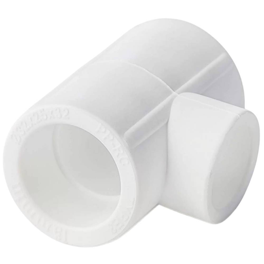 Тройник переходной полипропиленовый Lammin PPR 75х40х75 мм белый НС-1642071