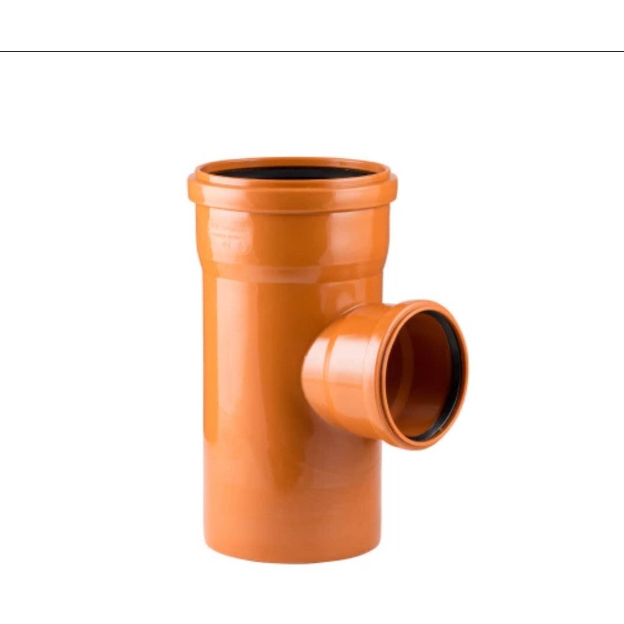 Тройник канализационный РТП Beta Orange 160/110x87° наружный коричневый 1165203