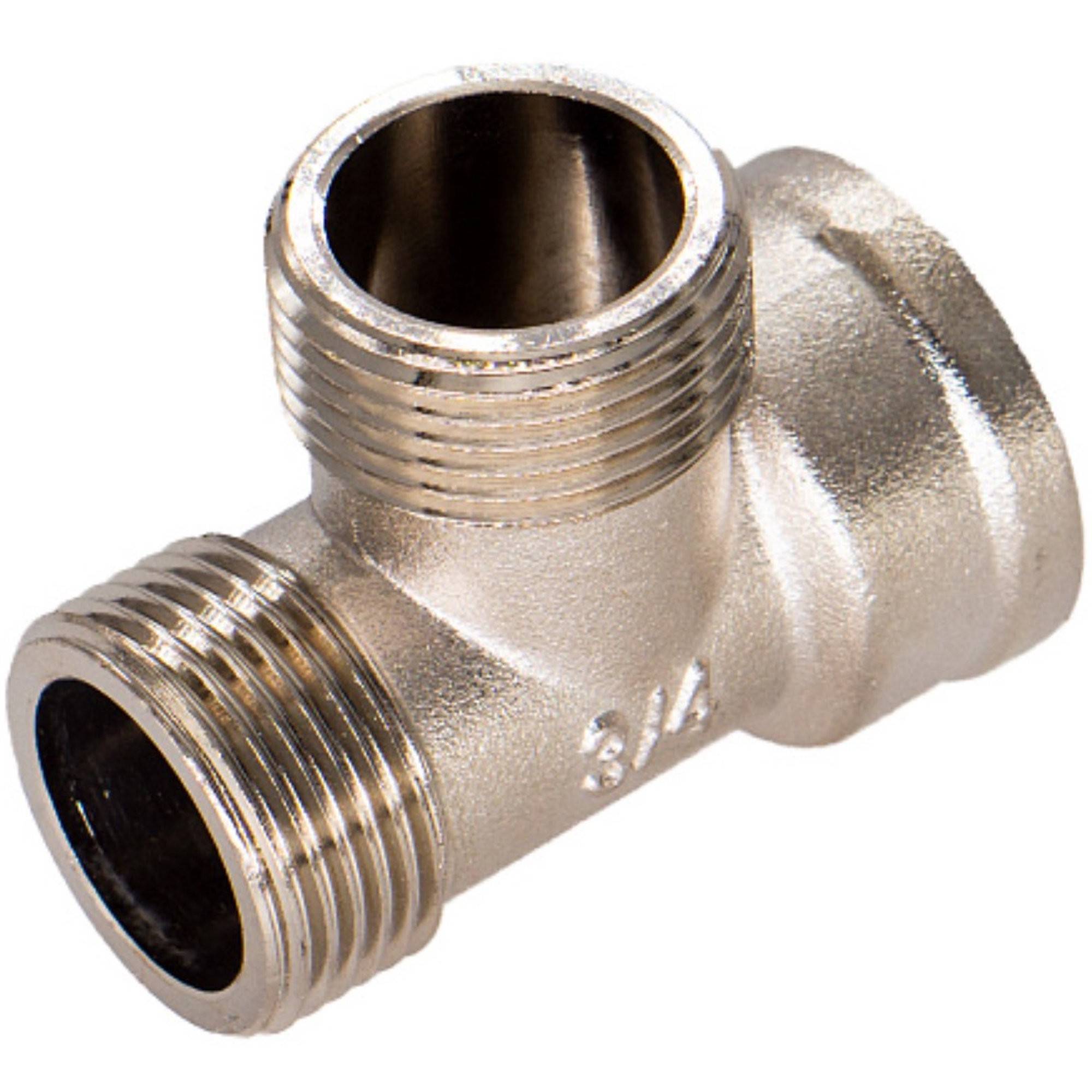 Тройник латунный никелированный CTM 1/2 ВР-НР-НР НС-1206879