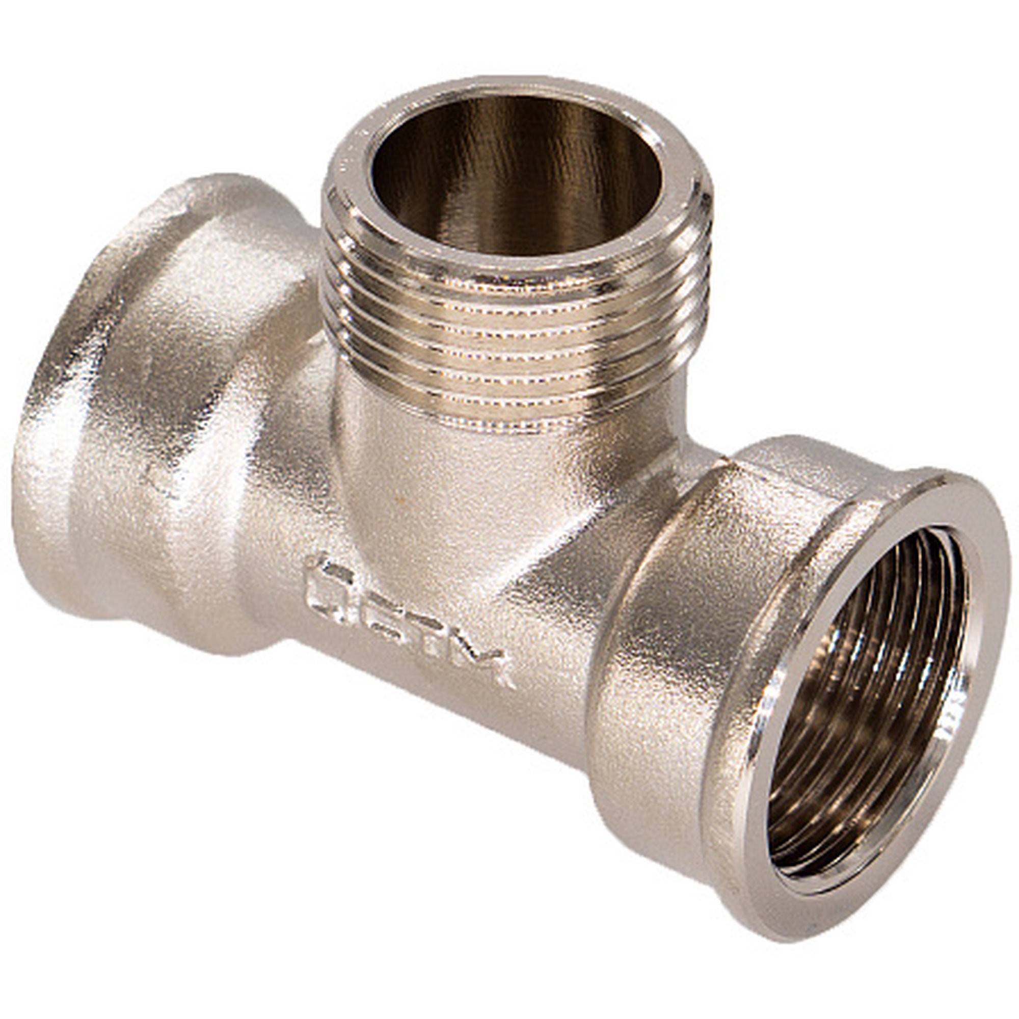 Тройник латунный никелированный CTM 1/2 ВР-НР-ВР НС-1229496