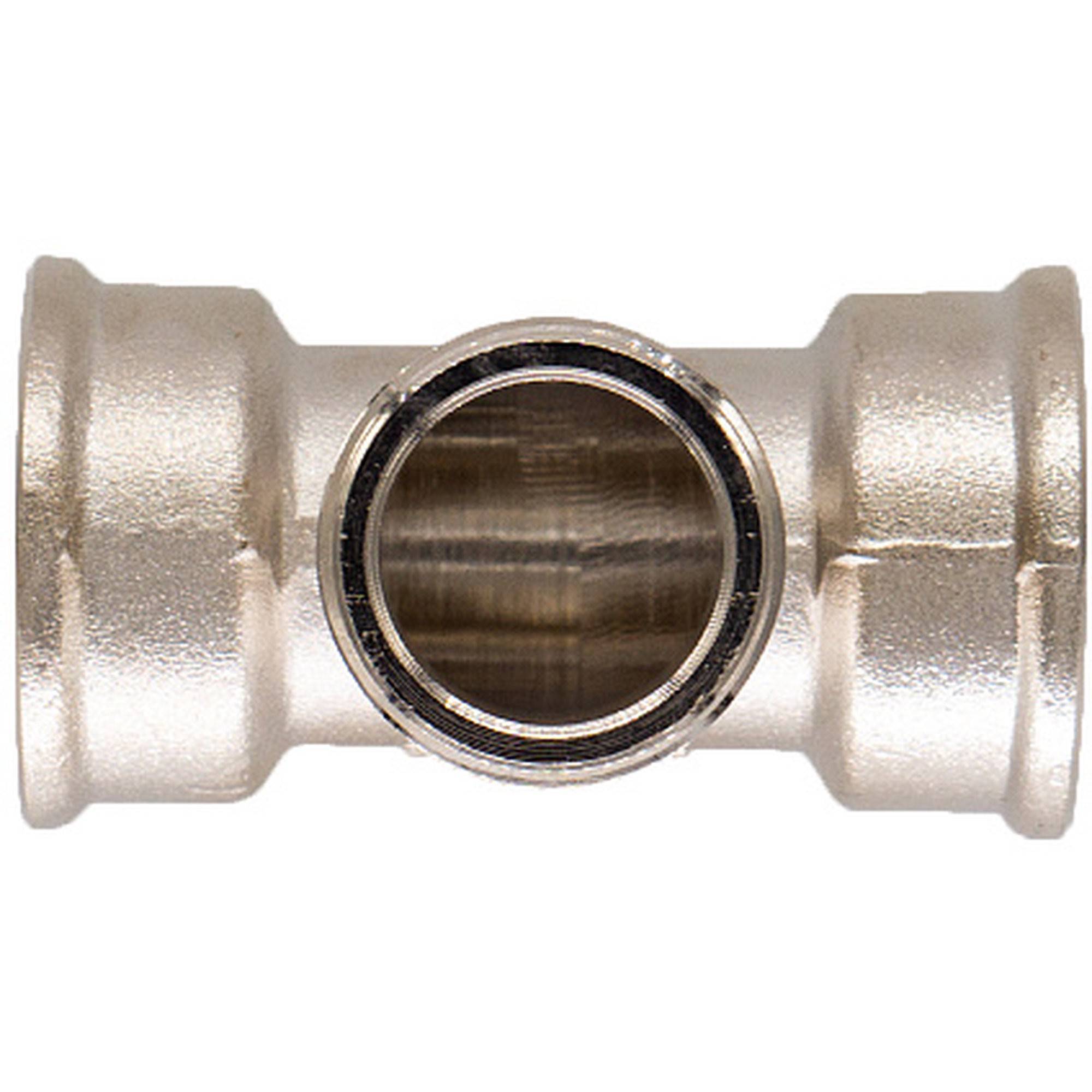 Тройник латунный никелированный CTM 1/2 ВР-НР-ВР НС-1229496