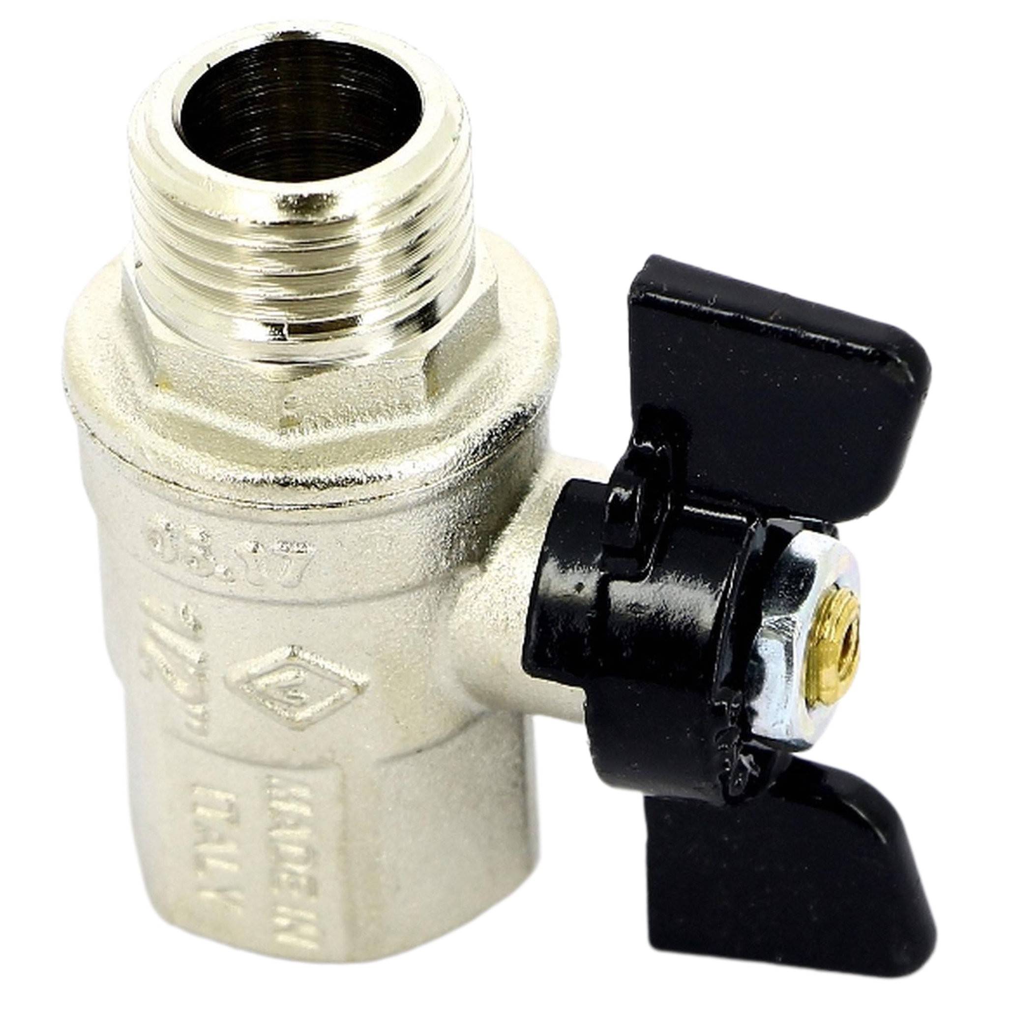 Кран шаровой BUGATTI Oregon 327 1/2 НН бабочка полнопроходный 3270004