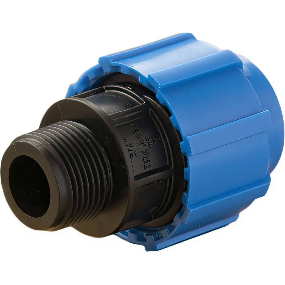 Муфта компрессионная ПНД ТПК-АКВА 40 мм х 3/4 НР 50033440