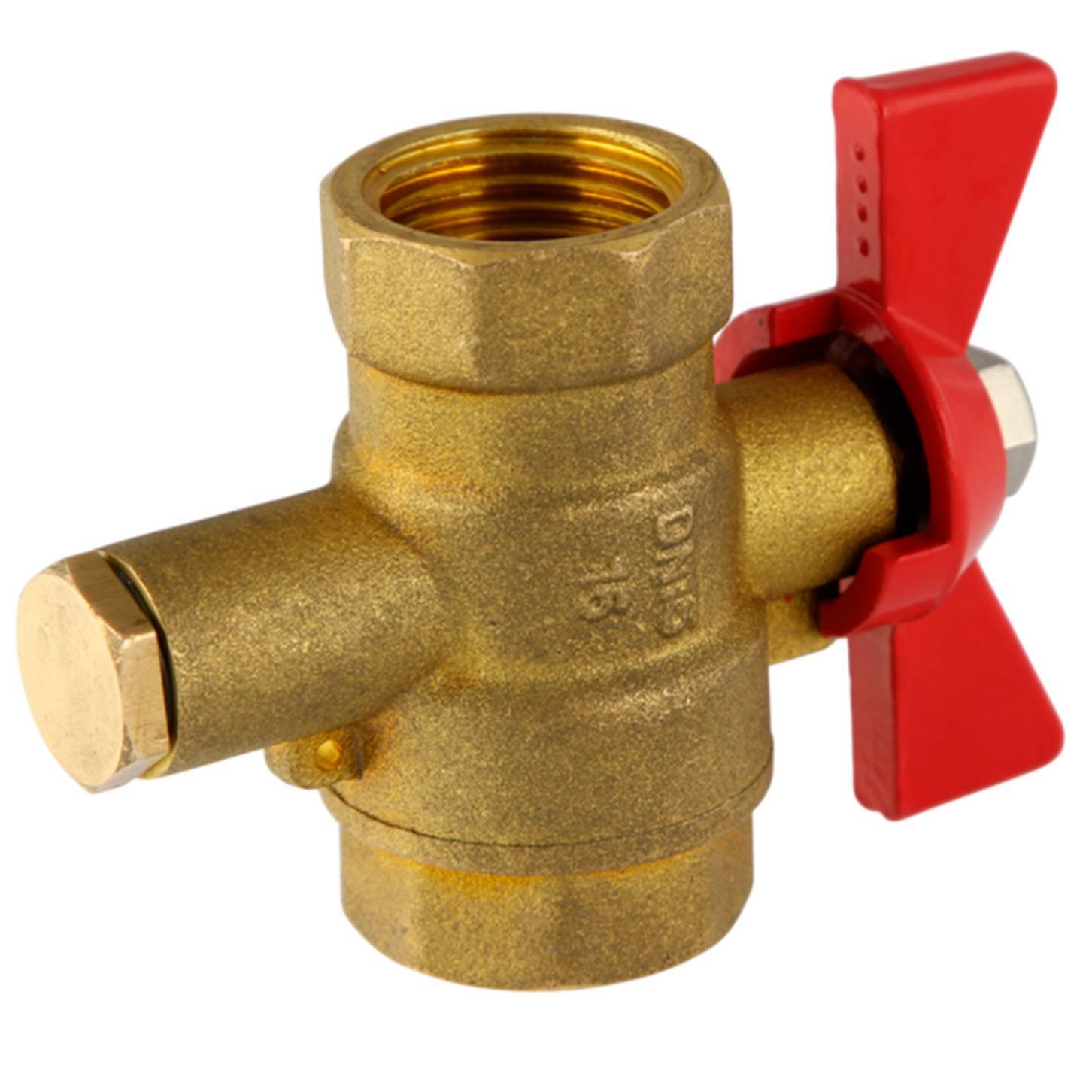 Кран шаровой Ридан DN25 для монтажа датчика температуры 1448347