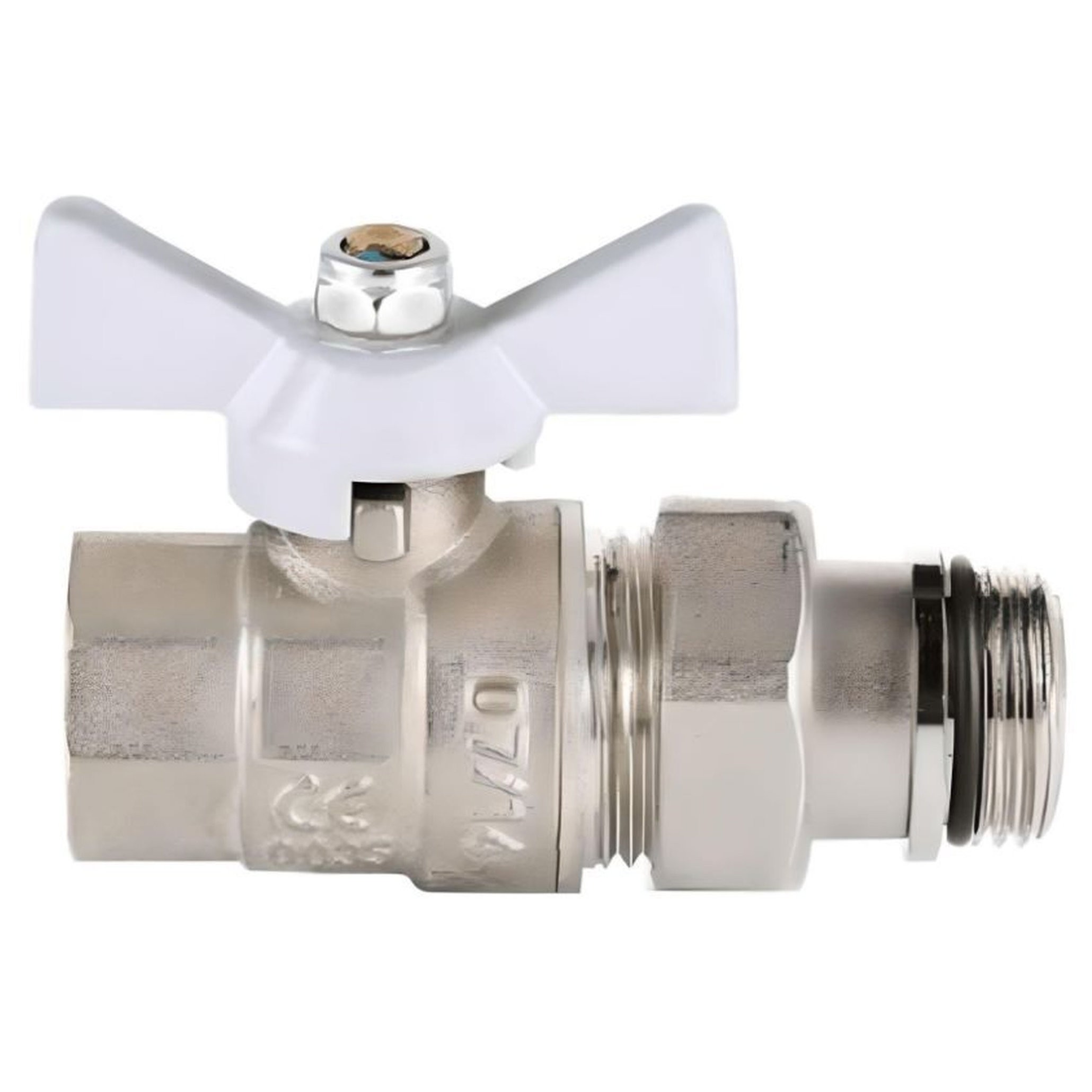 Кран шаровой ViEiR со сгоном 3/4 НР-ВР бабочка с уплотнением VR204-02A