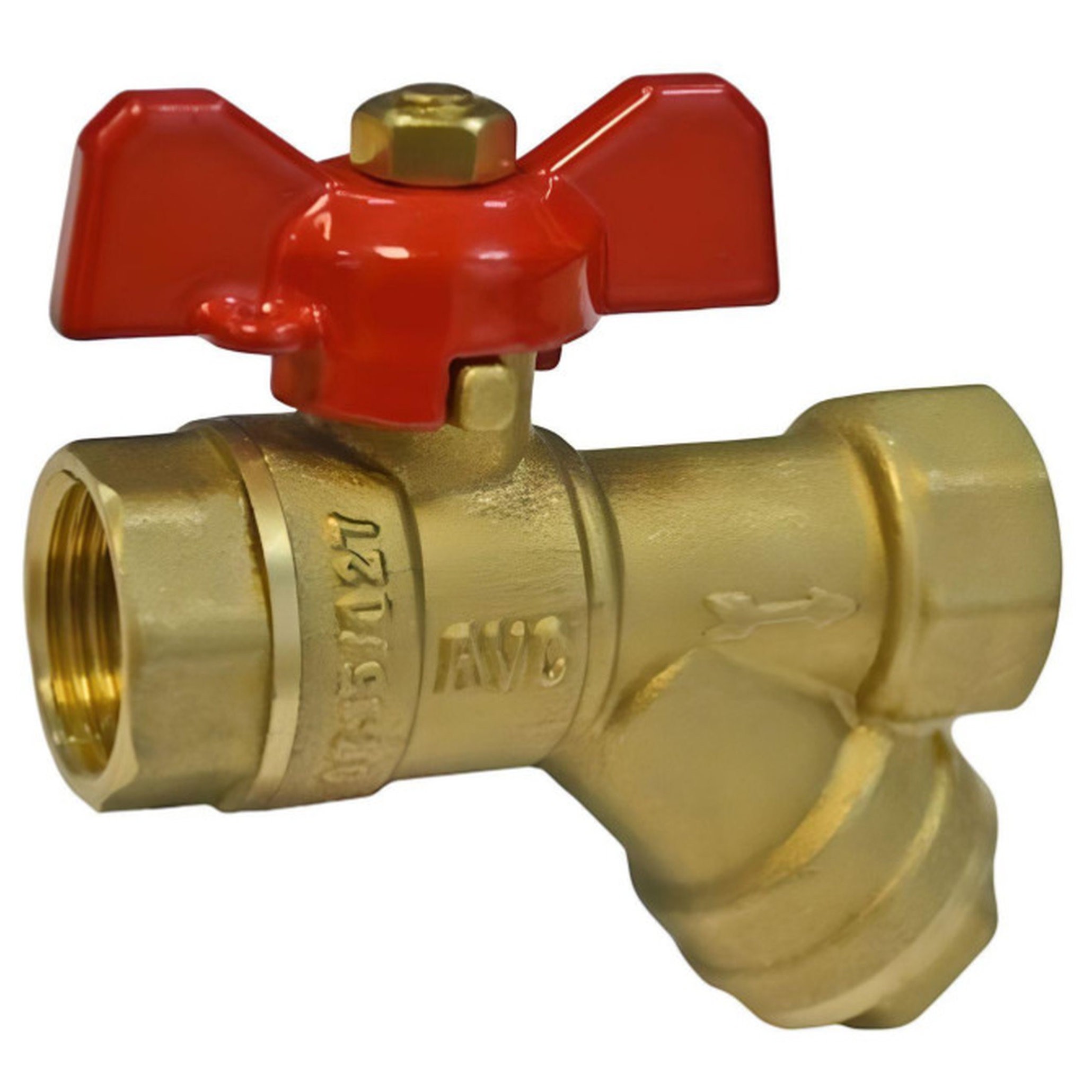 Кран шаровой ViEiR с фильтром 1/2 бабочка GL133