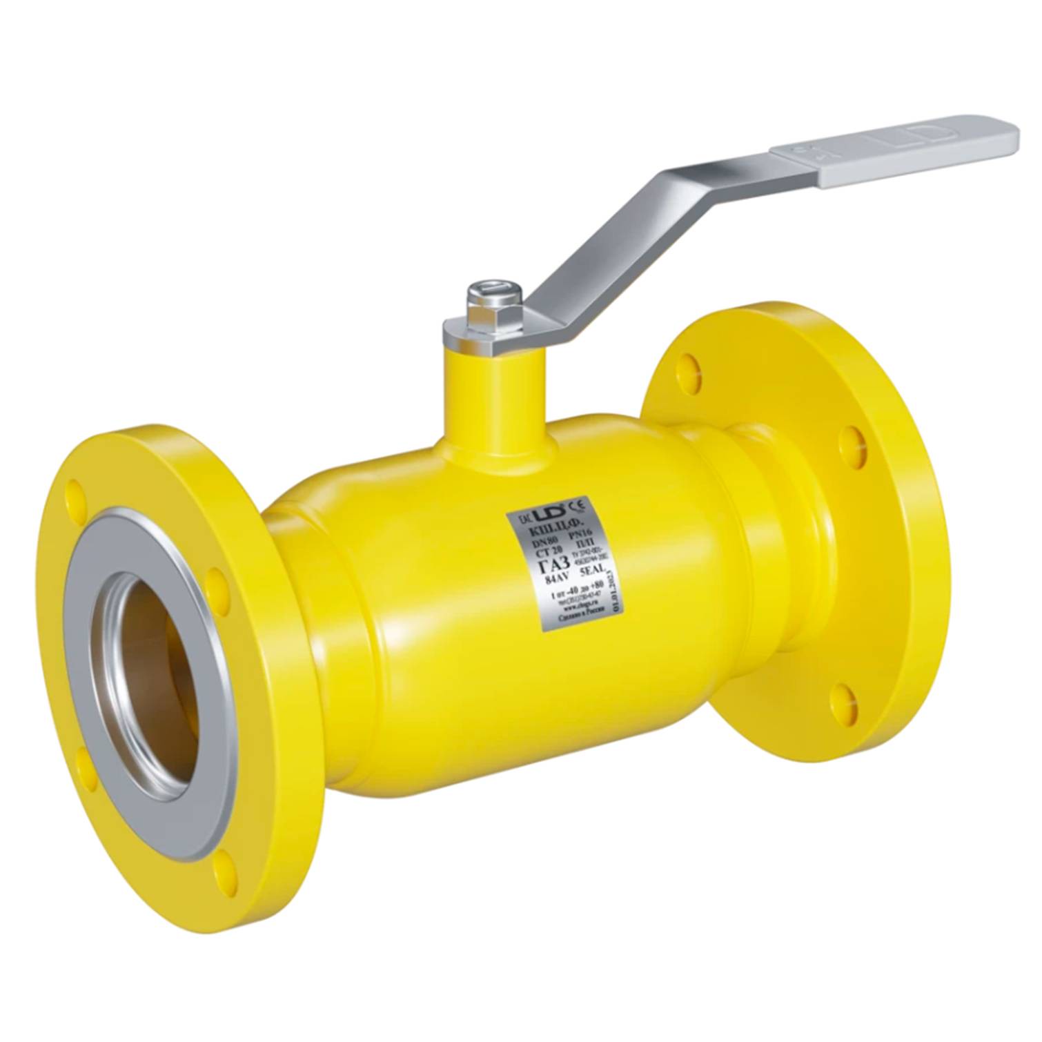 Кран шаровой LD Gas Ду 150 Ру 16 фланцевый полнопроходной КШ.Ц.Ф.Gas.150.016.П/П.02