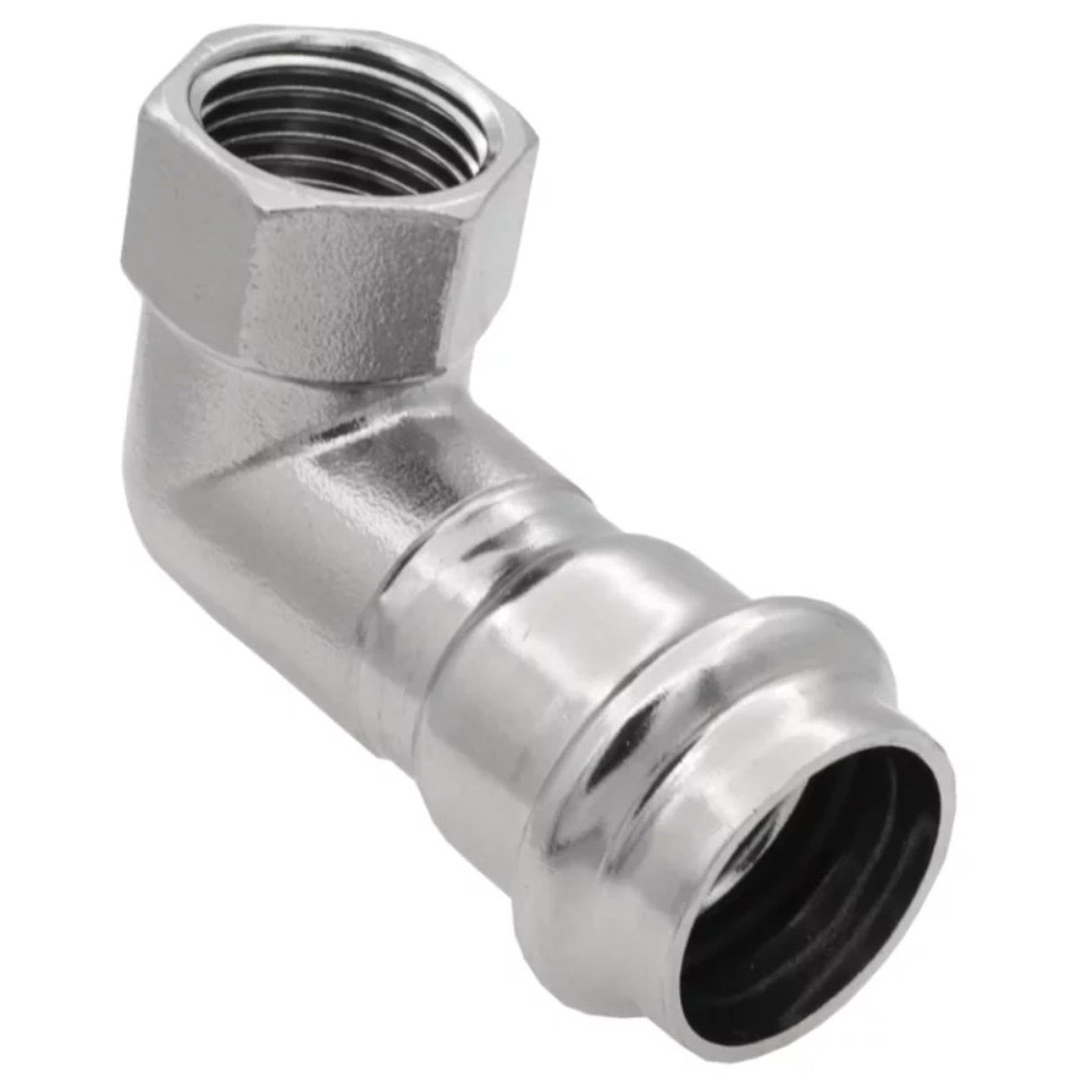 Уголок пресс 90° VIEIR VER-PRO нержавеющая сталь 18 мм х 3/4 ВР НС-1451026