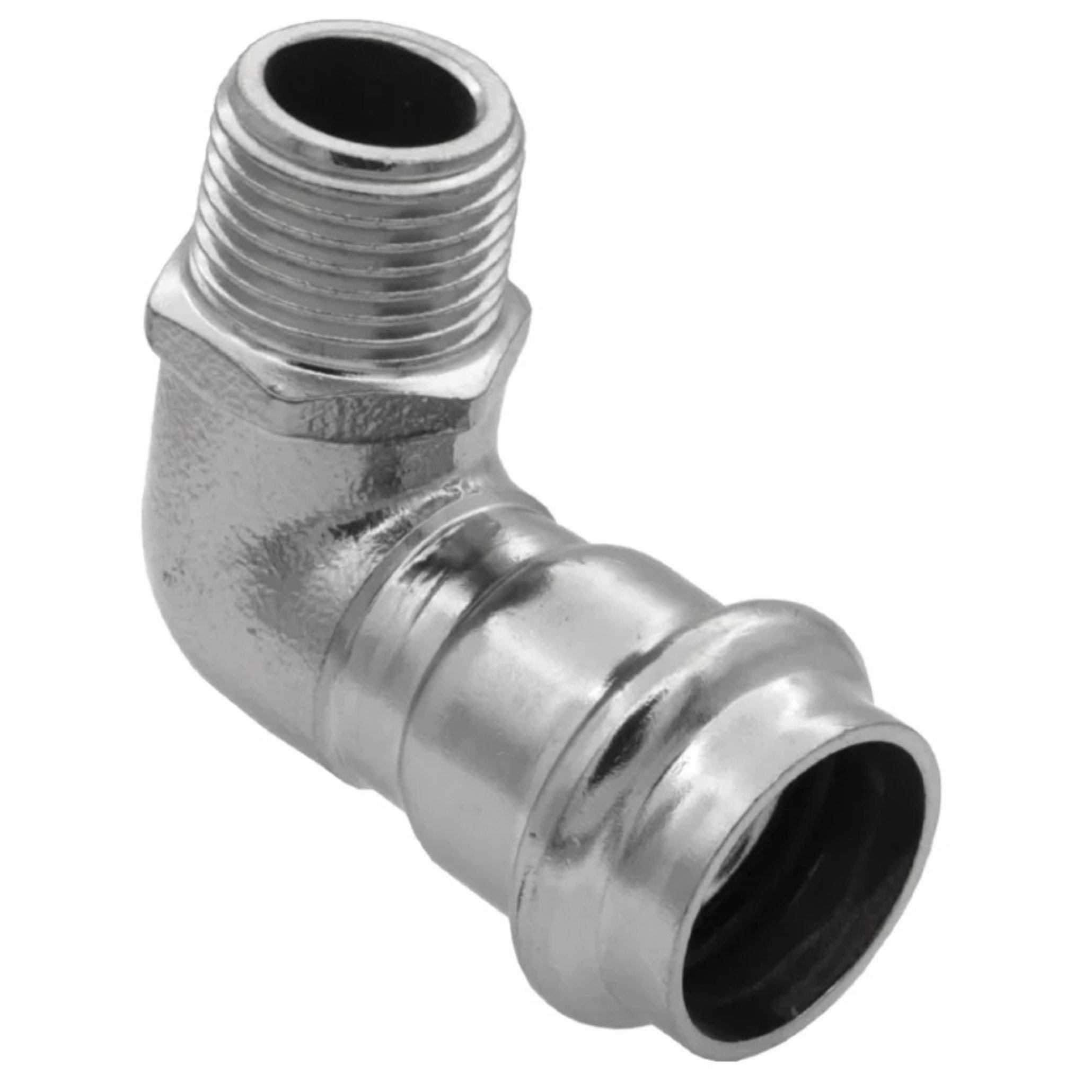 Уголок пресс 90° VIEIR VER-PRO нержавеющая сталь 18 мм х 3/4 НР НС-1451027