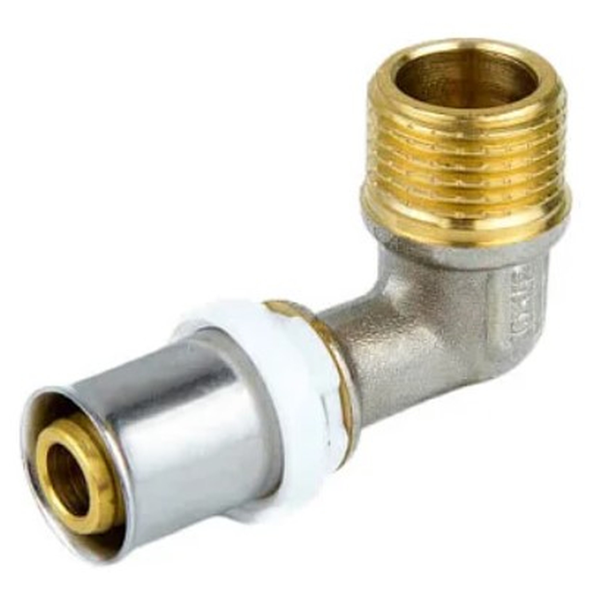 Угольник пресс латунный STI 16х1/2 НР 90 градусов 1645643