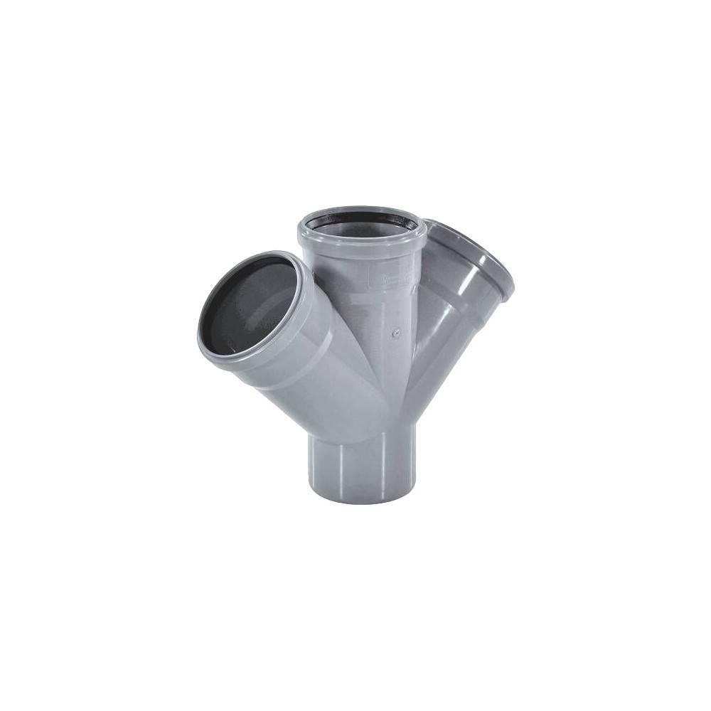 Крестовина одноплоскостная VALFEX PP-H для внутренней канализации 110x110x110 мм 45° 27111110