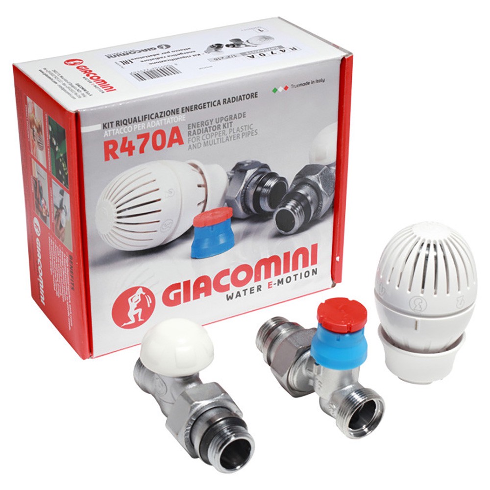 Комплект термостатический Giacomini R470AX013 прямой 1/2 x 16 мм R470AX013