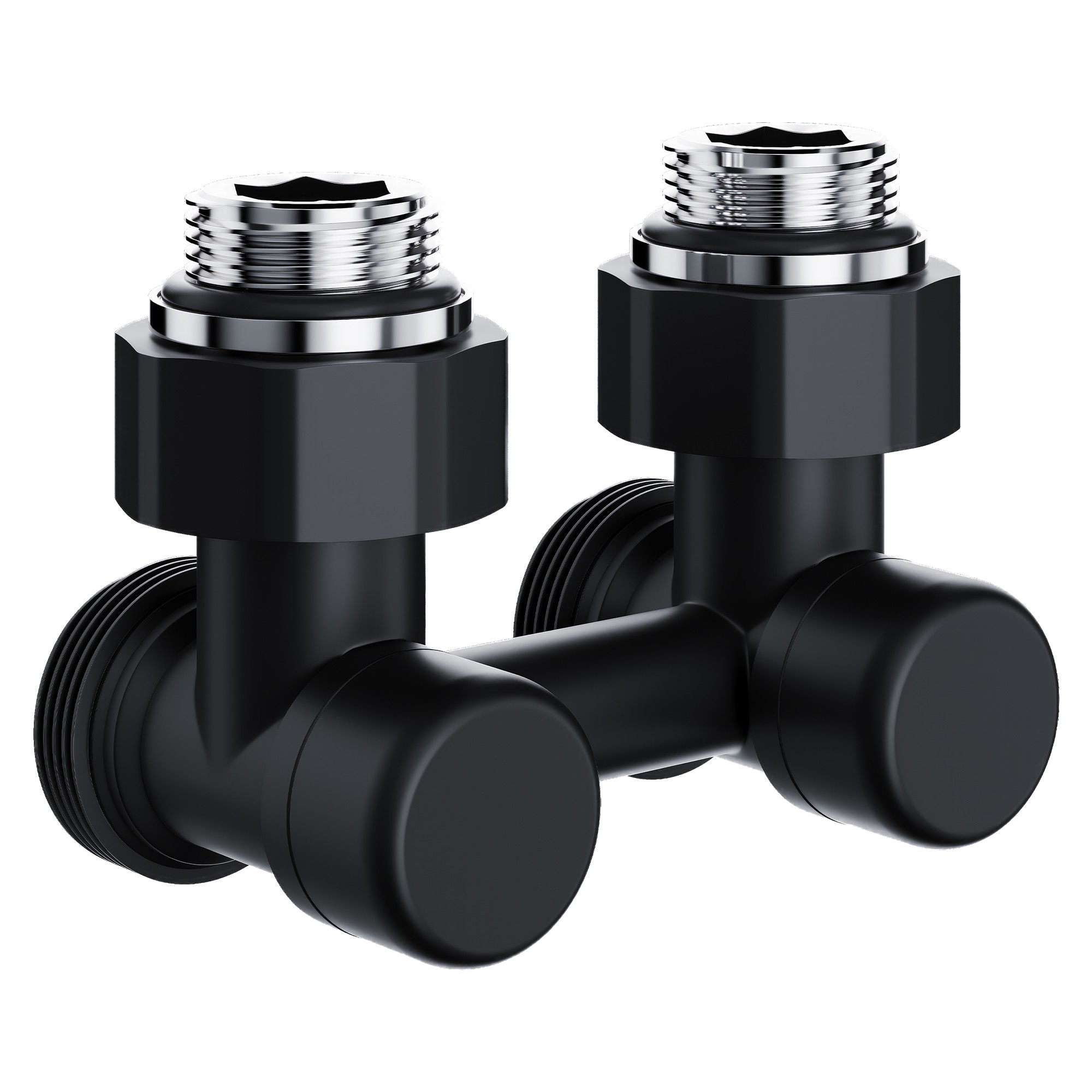 Узел нижнего подключения Royal Thermo Design угловой 1/2 x 3/4 EK черный RTE 07.00202