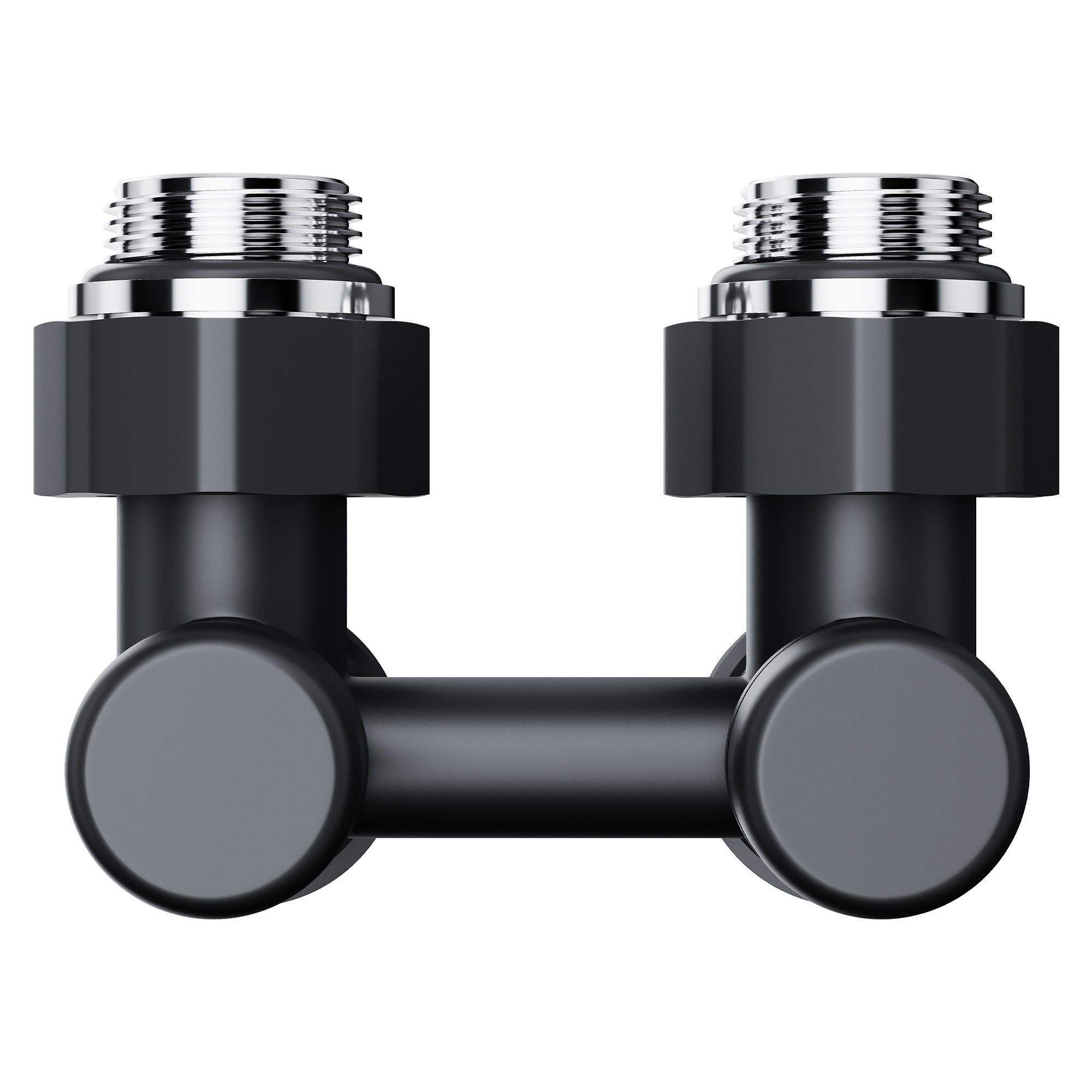 Узел нижнего подключения Royal Thermo Design угловой 1/2 x 3/4 EK черный RTE 07.00202