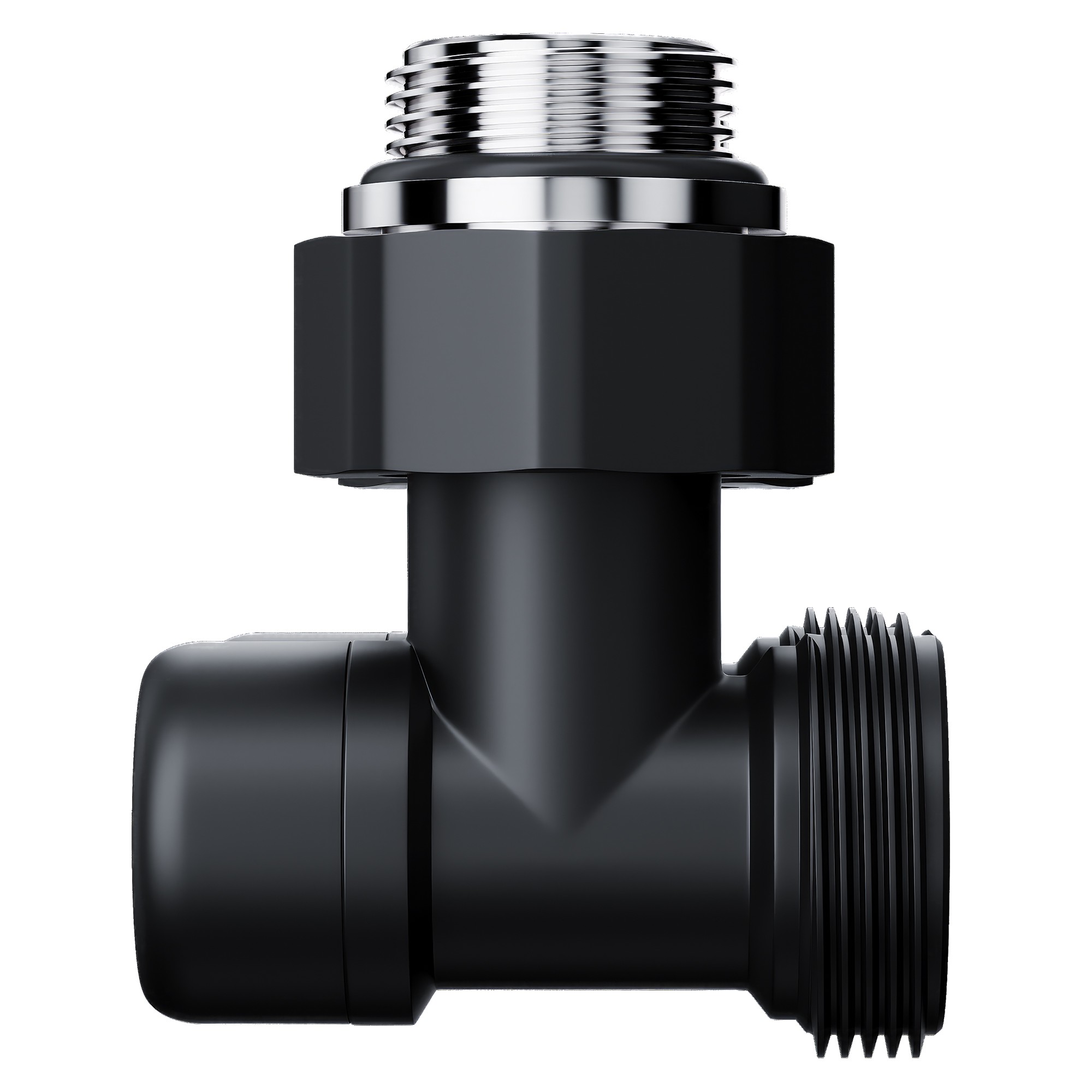 Узел нижнего подключения Royal Thermo Design угловой 1/2 x 3/4 EK черный RTE 07.00202