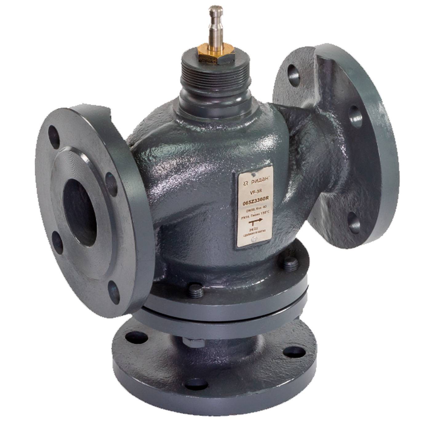 Клапан регулирующий Ридан VF-3R DN 250 PN 16 Kvs 630 трехходовой фланцевый 065B3250R