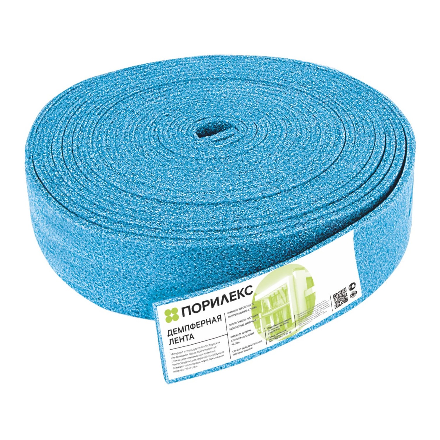Лента демпферная Порилекс НПЭ 10х100 мм 20 м 1528237