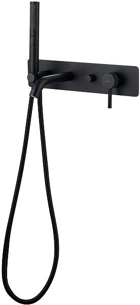 Смеситель для ванны с душем Allen Brau Priority излив 27.7 см черный матовый 5.31006-31
