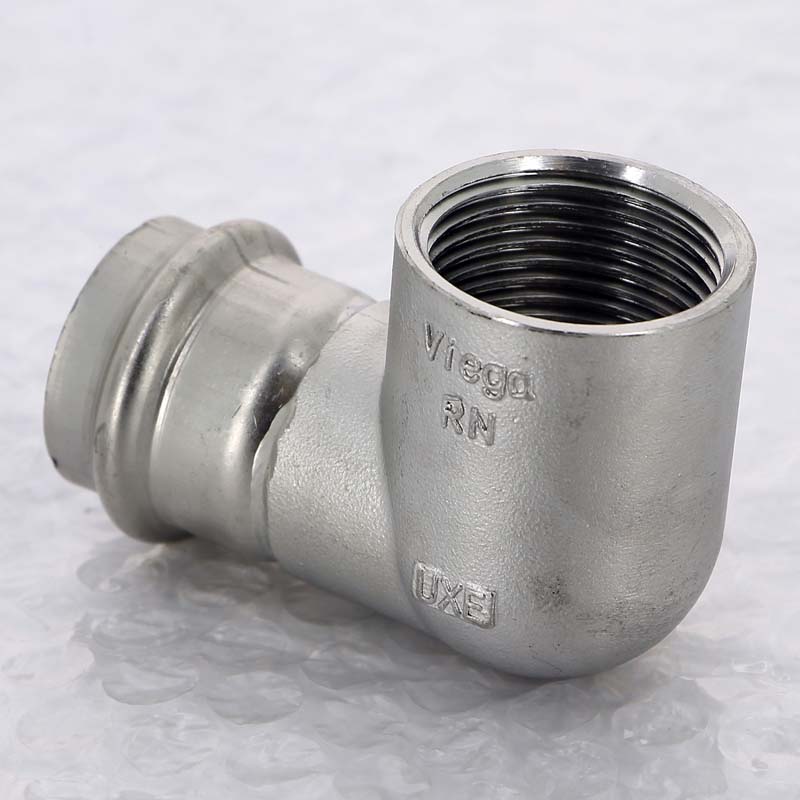 Угольник переходной Viega Sanpress Inox 90° 28х1 пресс-В компактный нержавеющая сталь 437046