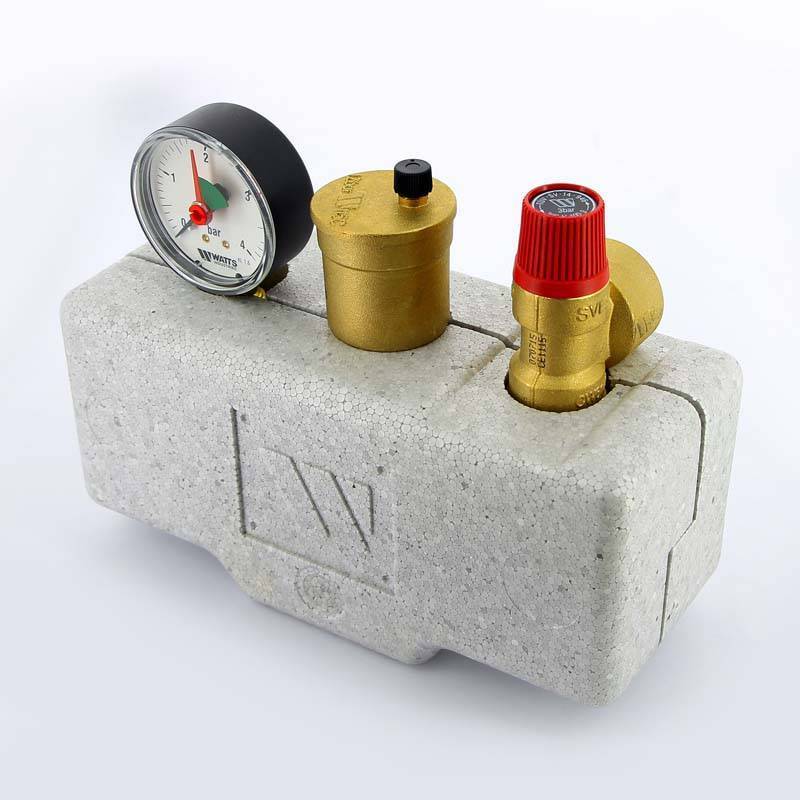 Группа безопасности котла Watts KSG 30 до 100 кВт 1 3 бар сталь с теплоизоляцией 10005204