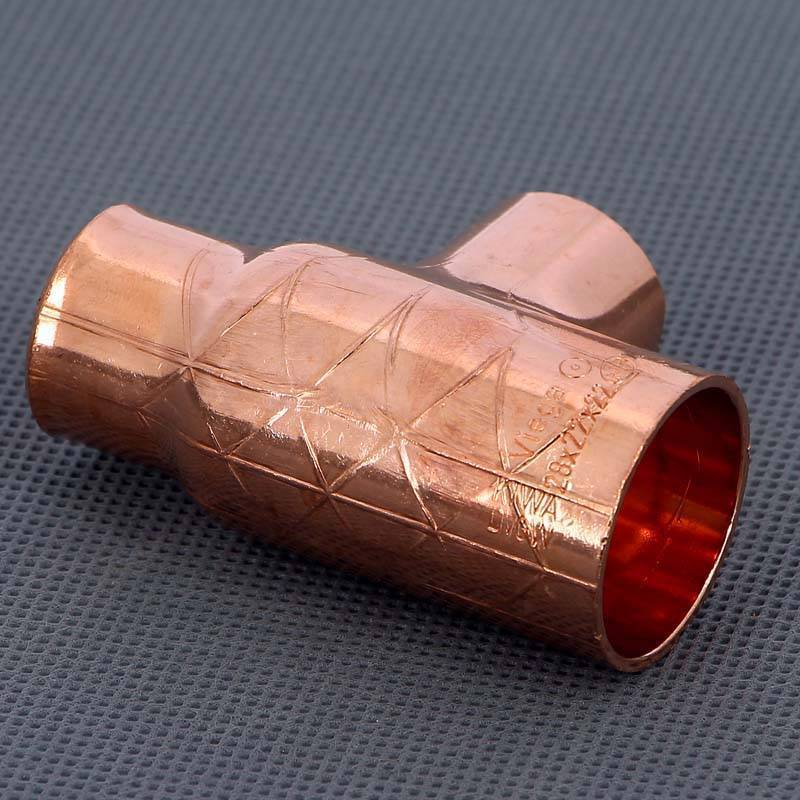 Тройник медный под пайку Viega 28х22х22 мм 103248