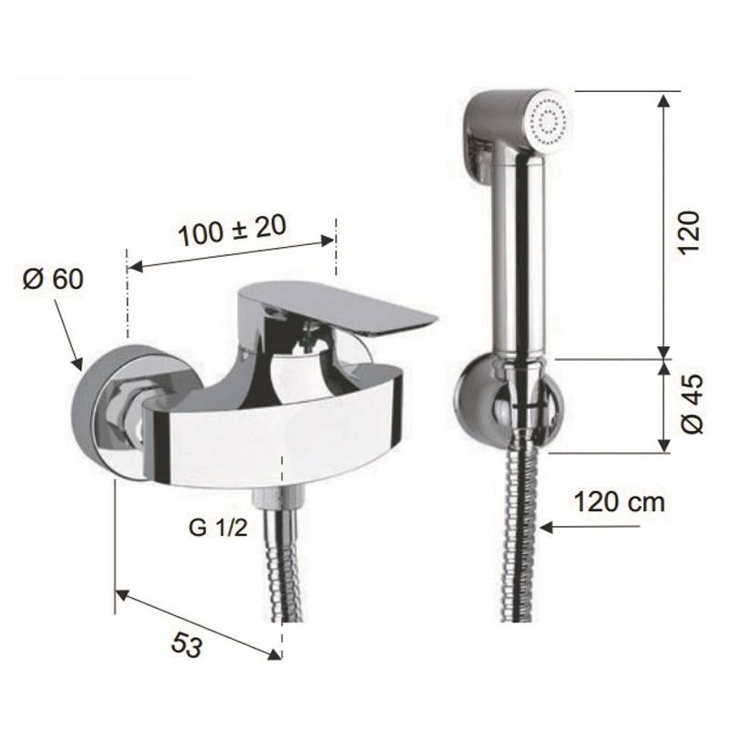 Душ гигиенический Remer Infinity хром iC31REL