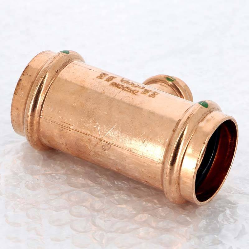 Тройник пресс медный Viega Profipress 42x22x42 мм 324902