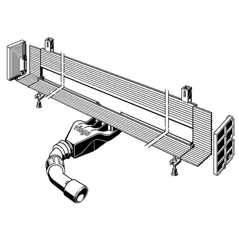 Корпус душевого лотка Viega Advantix Vario в стену 300-1200 мм 736552