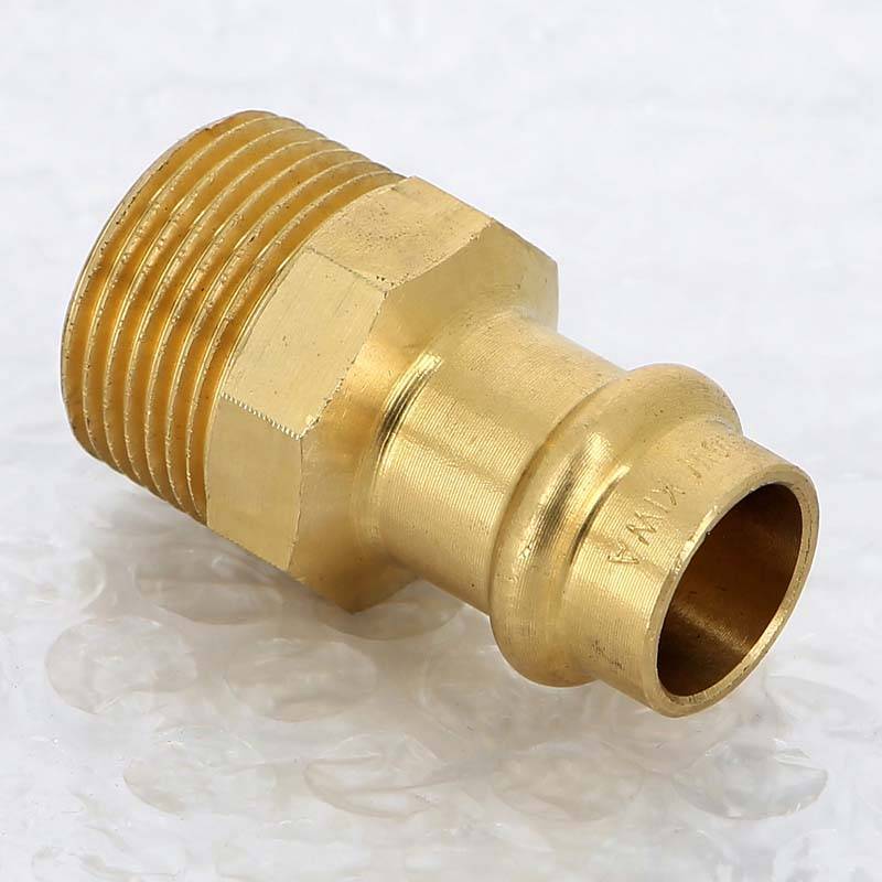 Муфта пресс с наружной резьбой Viega Sanpress 15 мм х 3/4 бронза 287764