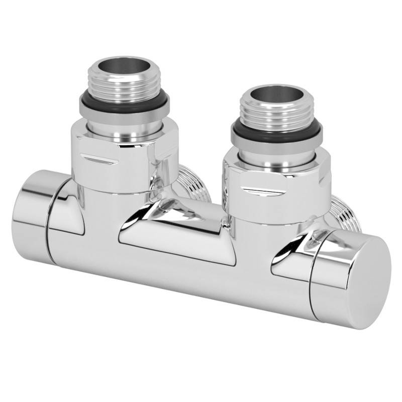 Узел ручной угловой Giacomini 1/2 x 3/4 EK с запорным клапаном белый V48110E